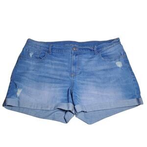 Old Navy Boyfriend Bright Blue Denim Shorts Women's Size 16 3" Inseam Casual
